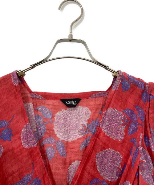 Velnica（ヴェルニカ）Velnica (ヴェルニカ) フレアワンピース レッド サイズ:記載なしの古着・服飾アイテム