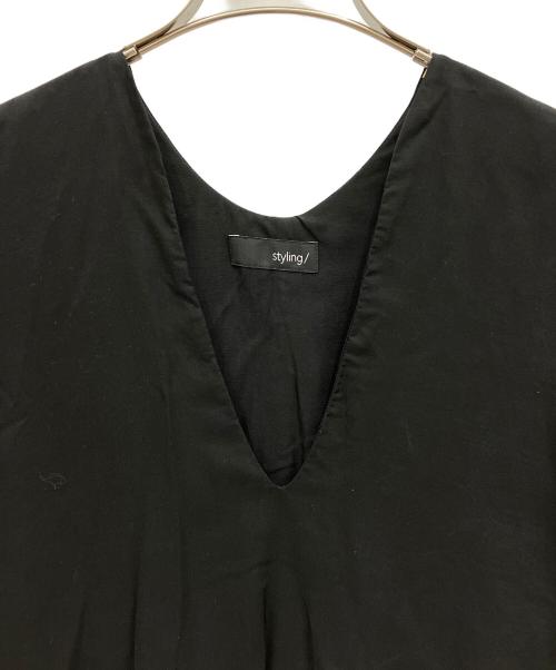 styling/（スタイリング）styling/ (スタイリング) エンブロイダリーワンピース ブラックの古着・服飾アイテム