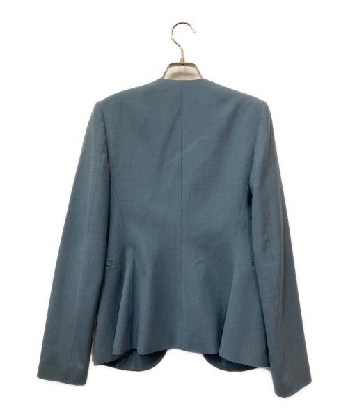 theory（セオリー）theory (セオリー) ノーカラージャケット ブルーの古着・服飾アイテム