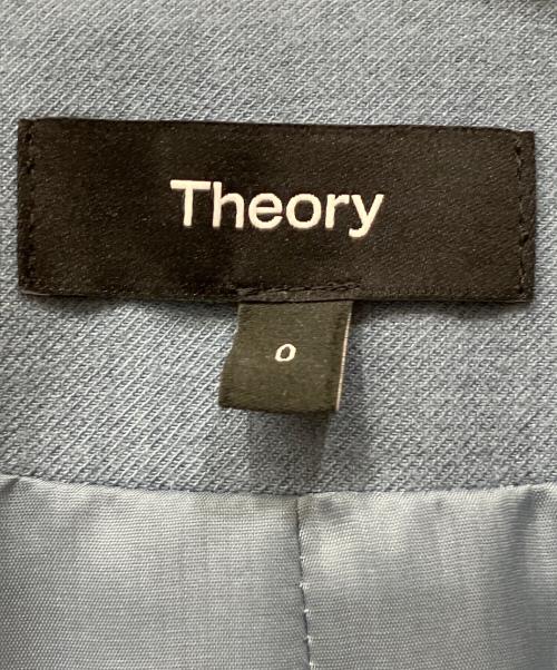 theory（セオリー）theory (セオリー) ノーカラージャケット ブルーの古着・服飾アイテム