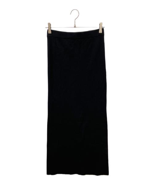 CHAOS（カオス）CHAOS (カオス) 16Gインプレリブニットタイトロングスカート ブラック サイズ:FREEの古着・服飾アイテム