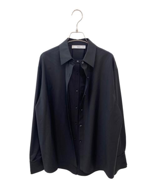 deres（デレス）deres (デレス) Mariela/double layered shirt jacket ブラック サイズ:Ｆの古着・服飾アイテム