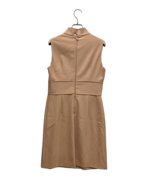 RED VALENTINO（レッドヴァレンティノ）RED VALENTINO (レッドヴァレンティノ) リボン付ノースリーブワンピース ベージュ サイズ:42の古着・服飾アイテム
