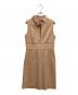 RED VALENTINO（レッドヴァレンティノ）の古着「リボン付ノースリーブワンピース」｜ベージュ