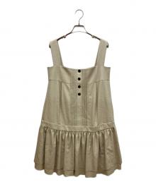 FOXEY NEWYORK（フォクシーニューヨーク）の古着「ゴールドボタンワンピース」｜ベージュ