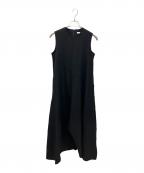 CLANEクラネ）の古着「フレアノースリーブワンピース」｜ブラック