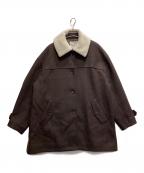 FREAK'S STOREフリークスストア）の古着「ウーリー ボア付き ミドルコート」｜ブラウン