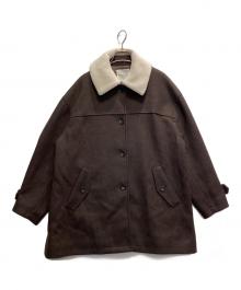 FREAK'S STORE（フリークスストア）の古着「ウーリー ボア付き ミドルコート」｜ブラウン