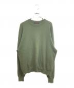 CABANキャバン）の古着「コットンカシミヤ クルーネックプルオーバー」｜グリーン