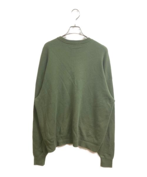 CABAN（キャバン）CABAN (キャバン) コットンカシミヤ クルーネックプルオーバー グリーン サイズ:Mの古着・服飾アイテム
