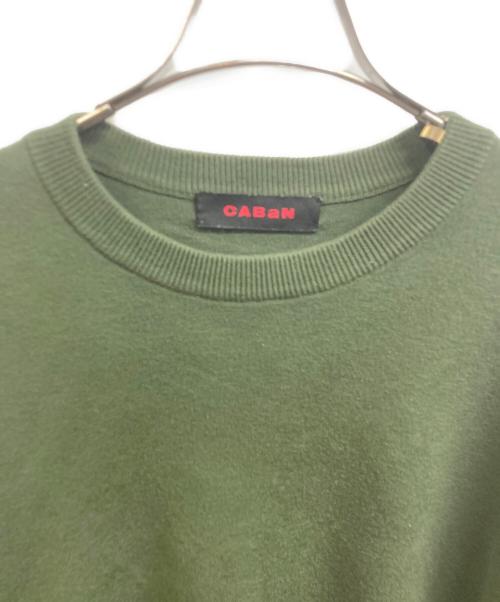 CABAN（キャバン）CABAN (キャバン) コットンカシミヤ クルーネックプルオーバー グリーン サイズ:Mの古着・服飾アイテム