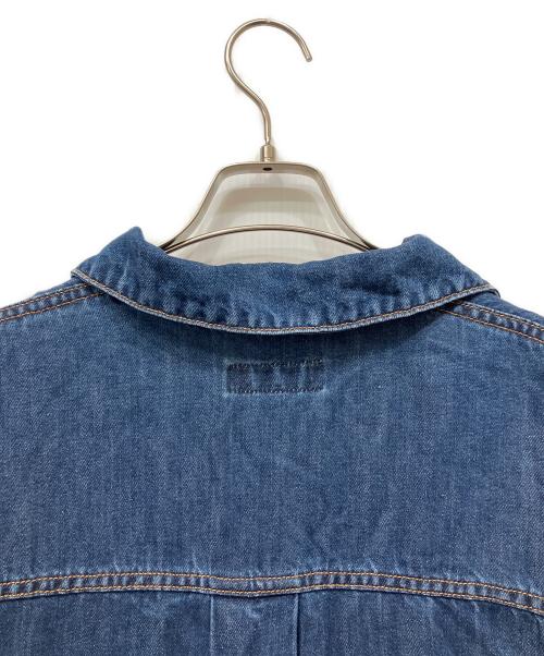 SACRA（サクラ）SACRA (サクラ) コットンリネンデニム スキッパーカラーワンピース ブルー サイズ:38の古着・服飾アイテム