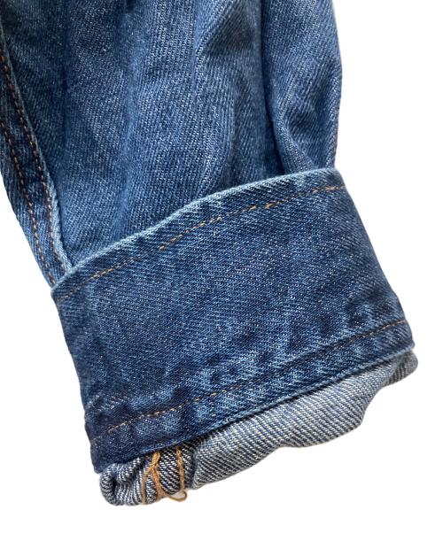 SACRA（サクラ）SACRA (サクラ) コットンリネンデニム スキッパーカラーワンピース ブルー サイズ:38の古着・服飾アイテム