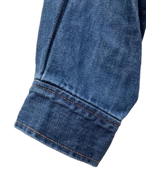 SACRA（サクラ）SACRA (サクラ) コットンリネンデニム スキッパーカラーワンピース ブルー サイズ:38の古着・服飾アイテム