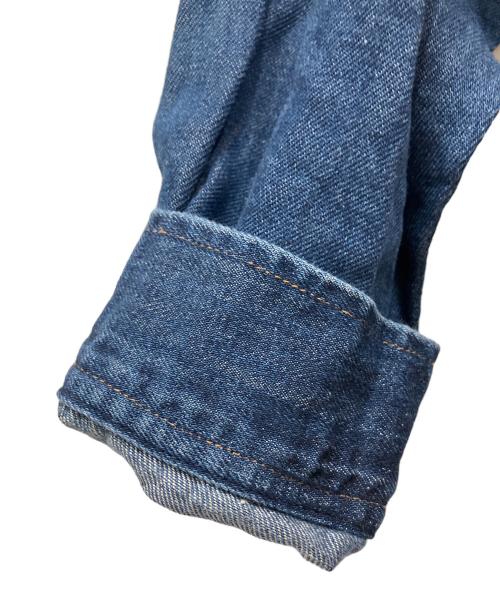 SACRA（サクラ）SACRA (サクラ) コットンリネンデニム スキッパーカラーワンピース ブルー サイズ:38の古着・服飾アイテム