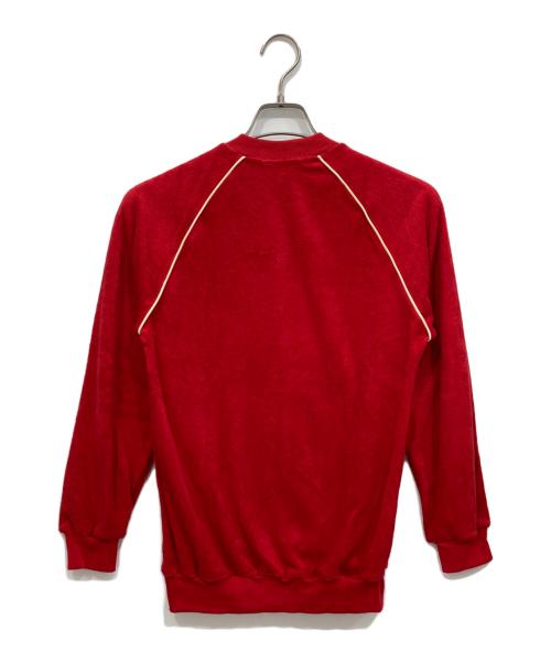 adidas（アディダス）adidas (アディダス) パイル地トラックジャケット レッド サイズ:Sの古着・服飾アイテム