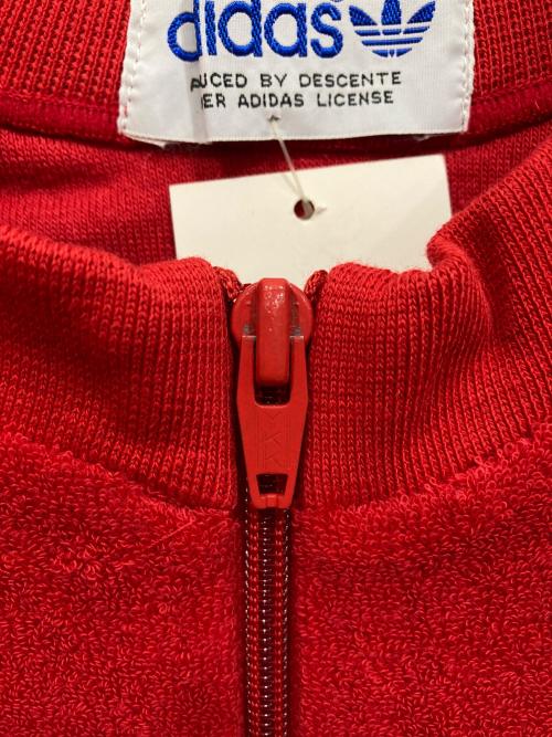 adidas（アディダス）adidas (アディダス) パイル地トラックジャケット レッド サイズ:Sの古着・服飾アイテム