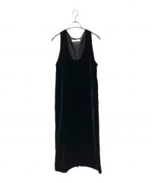 anuke（アンヌーク）の古着「ベロアバルーンワンピース」｜ブラック