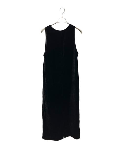 anuke（アンヌーク）anuke (アンヌーク) ベロアバルーンワンピース ブラック サイズ:38の古着・服飾アイテム