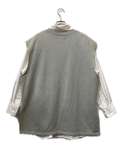 Ameri（アメリ）AMERI (アメリ) CONCEPT PRINT VEST WITH SHIRT グレー×ホワイト サイズ:Fの古着・服飾アイテム