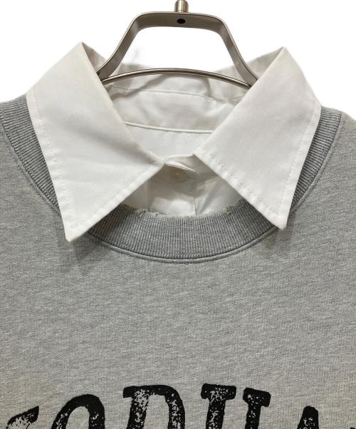 Ameri（アメリ）AMERI (アメリ) CONCEPT PRINT VEST WITH SHIRT グレー×ホワイト サイズ:Fの古着・服飾アイテム