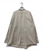 TODAYFULトゥデイフル）の古着「Stripe Over Shirts」｜ベージュ
