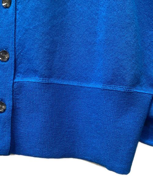 Adam et Rope（アダム エ ロペ）Adam et Rope (アダム エ ロペ) キーネックシアーカーディガン ブルー サイズ:Fの古着・服飾アイテム