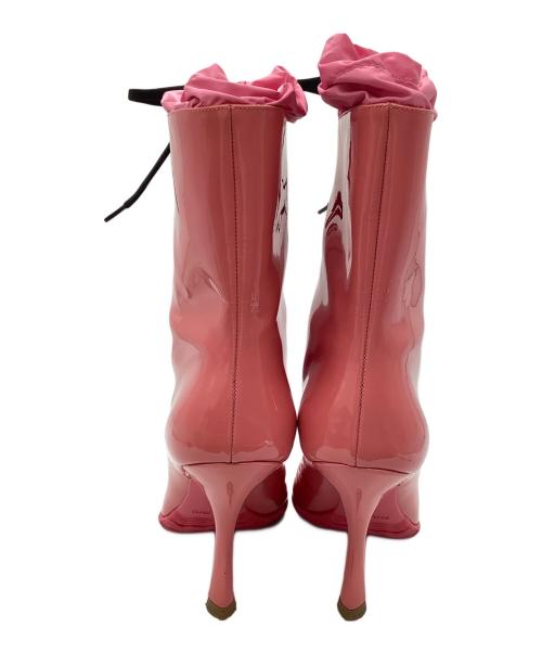 MIU MIU（ミュウミュウ）MIU MIU (ミュウミュウ) ピンヒールエナメルブーツ ショッキングピンク サイズ: 36 1/2の古着・服飾アイテム