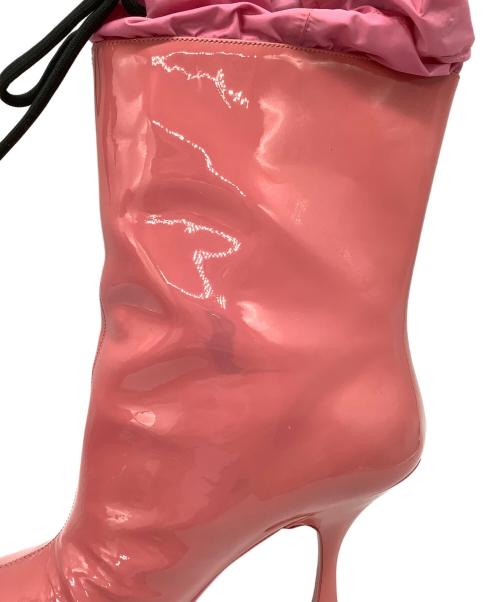 MIU MIU（ミュウミュウ）MIU MIU (ミュウミュウ) ピンヒールエナメルブーツ ショッキングピンク サイズ: 36 1/2の古着・服飾アイテム