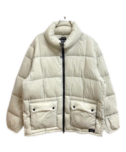 TAION（タイオン）TAION (タイオン) マウンテンパッカブルボリュームダウンジャケット ホワイト サイズ:Lの古着・服飾アイテム