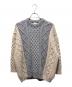 BOTTEGA VENETA（ボッテガベネタ）の古着「オーバーサイズケーブルニット」｜グレー×ベージュ