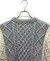 中古・古着 BOTTEGA VENETA (ボッテガベネタ) オーバーサイズケーブルニット グレー×ベージュ サイズ:S：50000円