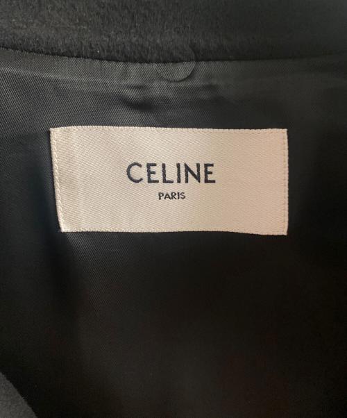 CELINE（セリーヌ）CELINE (セリーヌ) ウールカシミヤクロス オフィサー ケープ ブラック サイズ:Sの古着・服飾アイテム