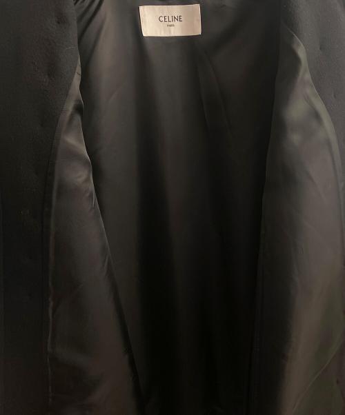 CELINE（セリーヌ）CELINE (セリーヌ) ウールカシミヤクロス オフィサー ケープ ブラック サイズ:Sの古着・服飾アイテム