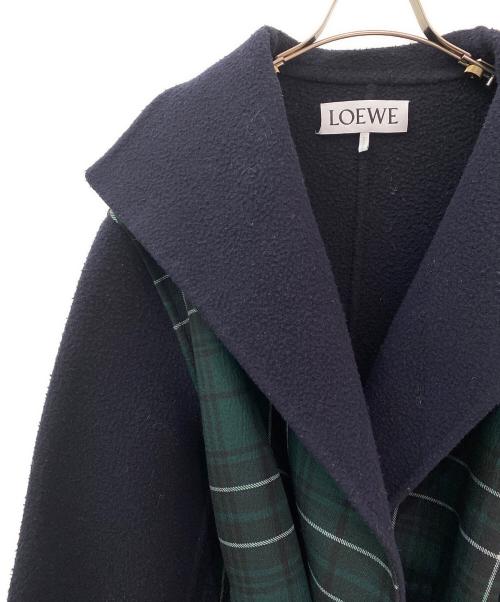 LOEWE（ロエベ）LOEWE (ロエベ) ガウンコート ネイビー×グリーン サイズ:34の古着・服飾アイテム
