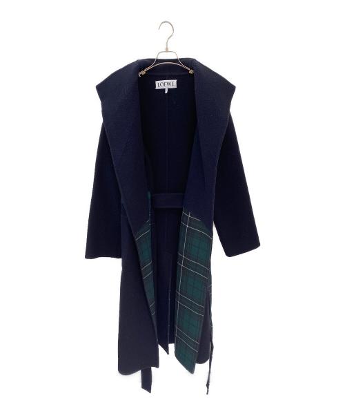 LOEWE（ロエベ）LOEWE (ロエベ) ガウンコート ネイビー×グリーン サイズ:34の古着・服飾アイテム