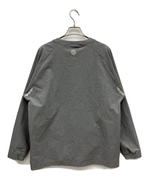 alk phenix（アルクフェニックス）alk phenix (アルクフェニックス) DOU TEE L/S TECH-URAKE ライトグレー サイズ:Lの古着・服飾アイテム