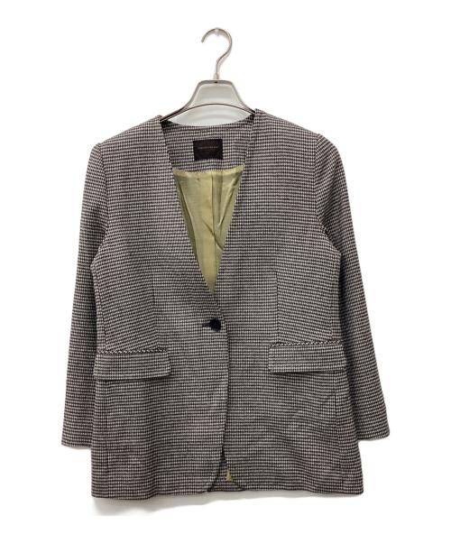 TOMORROW LAND collection（トゥモローランドコレクション）TOMORROW LAND collection (トゥモローランドコレクション) シックシェファード ノーカラージャケット ブラック サイズ:36の古着・服飾アイテム