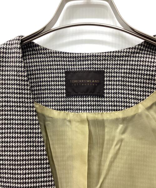 TOMORROW LAND collection（トゥモローランドコレクション）TOMORROW LAND collection (トゥモローランドコレクション) シックシェファード ノーカラージャケット ブラック サイズ:36の古着・服飾アイテム