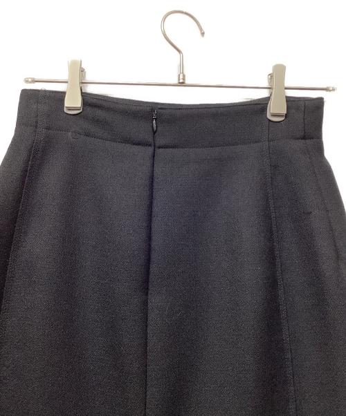 ebure（エブール）ebure (エブール) ダブルジョーゼットフリンジタイトスカート ブラック サイズ:36の古着・服飾アイテム