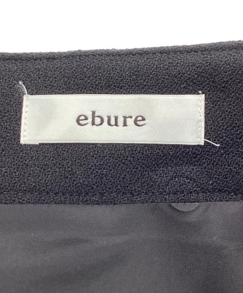 ebure（エブール）ebure (エブール) ダブルジョーゼットフリンジタイトスカート ブラック サイズ:36の古着・服飾アイテム
