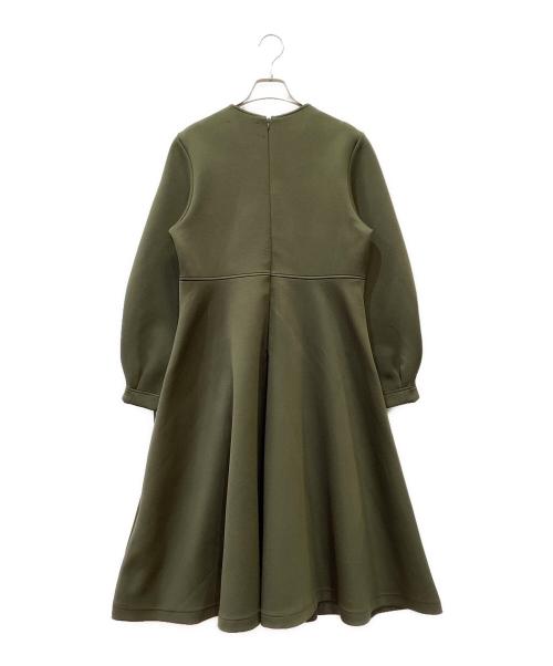 quaranciel（カランシエル）quaranciel (カランシエル) ダブルジャージーフレアミディワンピース オリーブ サイズ:Ｆ 未使用品の古着・服飾アイテム