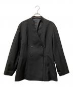 #Newansハッシュニュアンス）の古着「ウエストシェイプダブルジャケット」｜ブラック