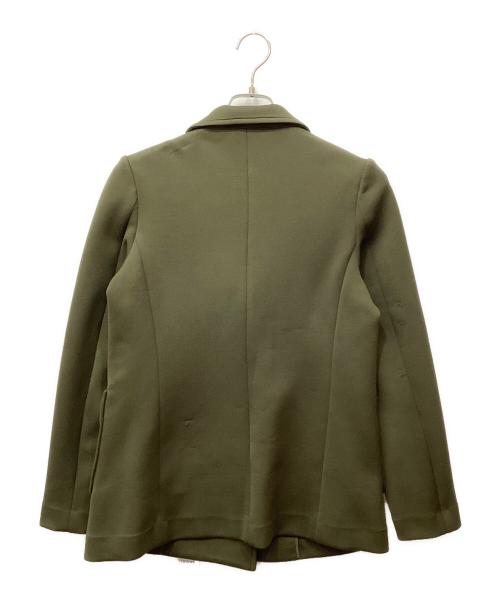 quaranciel（カランシエル）quaranciel (カランシエル) ジャージーテーラードダブルジャケット オリーブ サイズ:38の古着・服飾アイテム