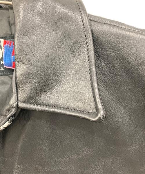 Schott（ショット）Schott (ショット) レザートラッカージャケット ブラック サイズ:38の古着・服飾アイテム