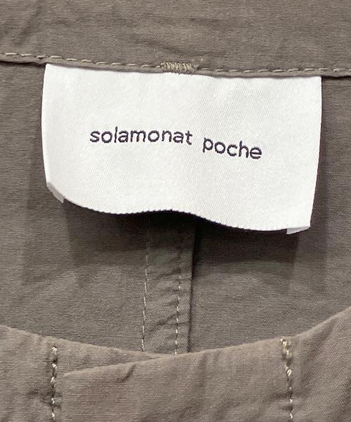solamonat poche（ソラモナ ポッシェ）solamonat poche (ソラモナ ポッシェ) ノーカラーコート グレー サイズ:FREEの古着・服飾アイテム