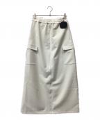 COGTHEBIGSMOKEコグザビッグスモーク）の古着「KHLOE LONG CARGO SKIRT」｜ホワイト