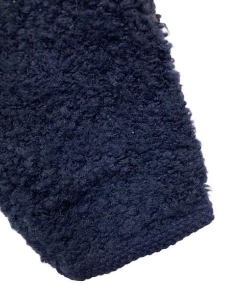 MACPHEE（マカフィー）MACPHEE (マカフィー) ムートン クルーネックカーディガン ネイビー サイズ:Sの古着・服飾アイテム