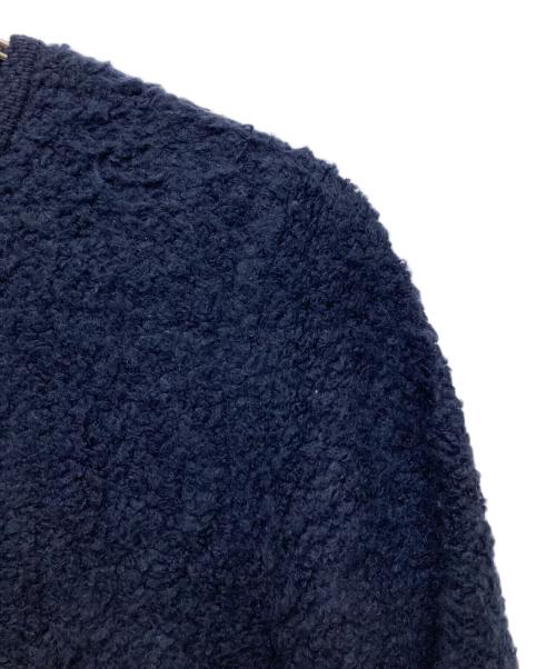 MACPHEE（マカフィー）MACPHEE (マカフィー) ムートン クルーネックカーディガン ネイビー サイズ:Sの古着・服飾アイテム