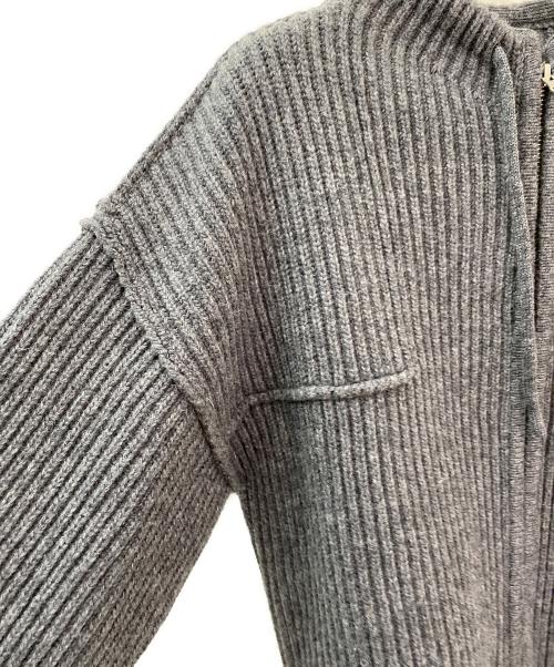 Louren（ローレン）Louren (ローレン) patchwork military knit blouson グレー サイズ:Fの古着・服飾アイテム